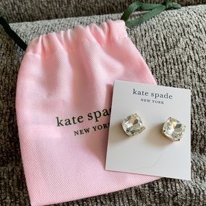 Kate Spade Large Gumdrop Studs Clear